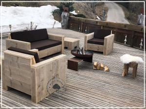 loungestoel van steigerhout