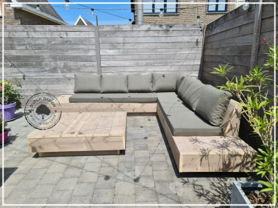 steigerhouten hoekbank bloemendaal