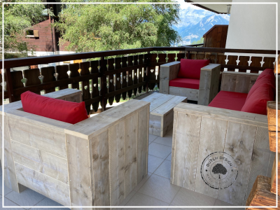 Loungestoel van steigerhout