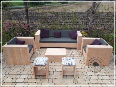 Loungestoel van steigerhout