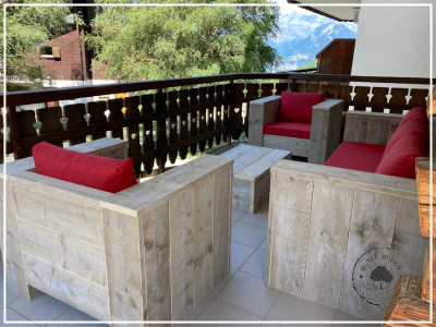 Loungeset steigerhout 