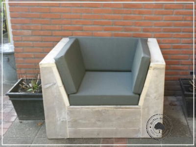 Steigerhouten loungestoel 