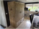 kast van steigerhout met lades